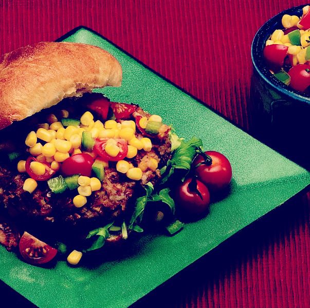 Mexican Salsa Veggie Burgers